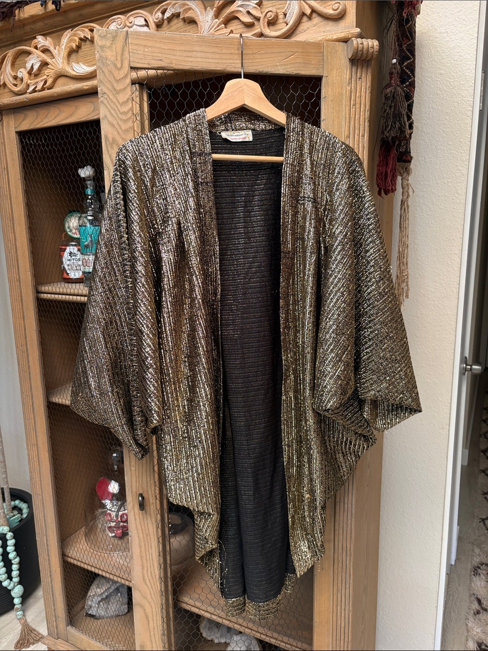 Vintage Gold Metallic Cocoon Jacket